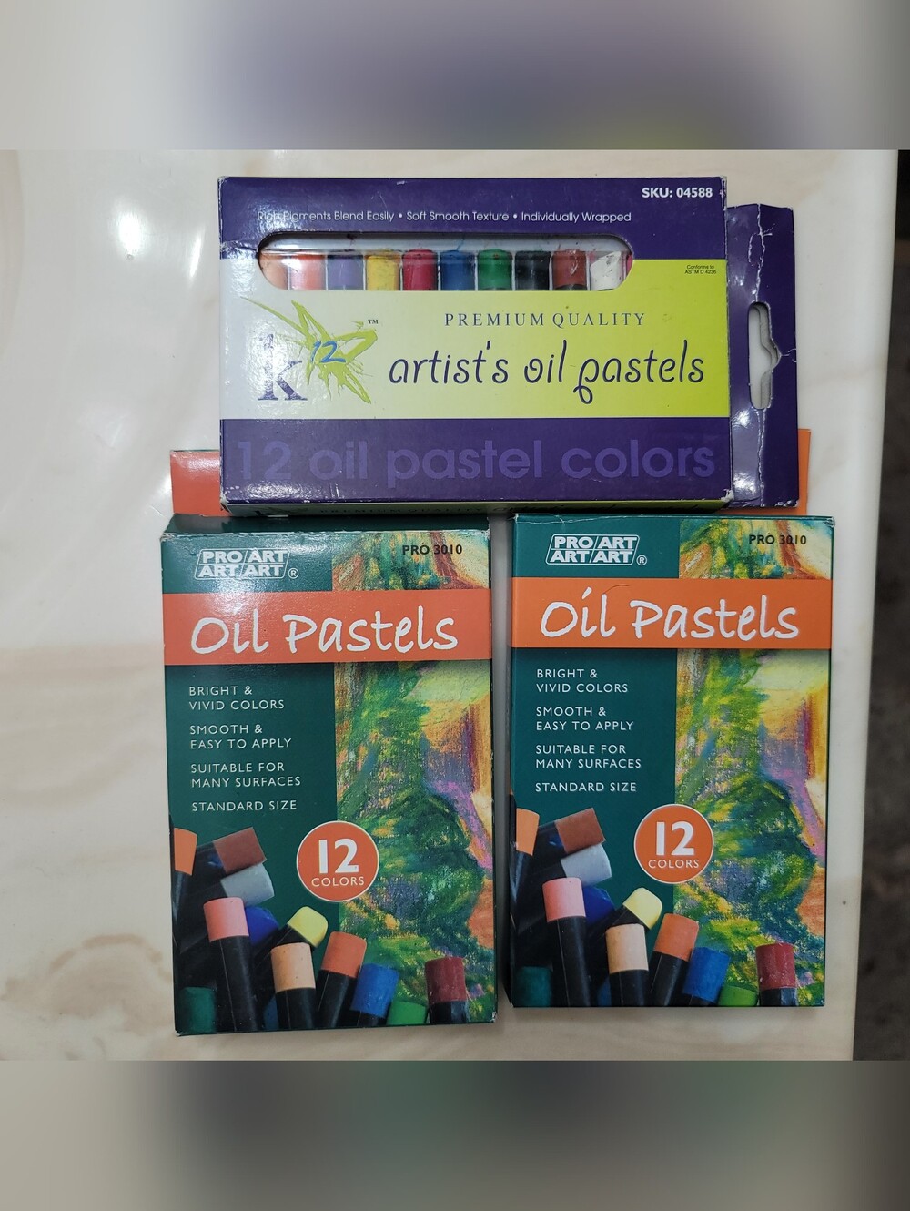 Pro Art Oil Pastels And K12 Artist's Oil Pastels X 3